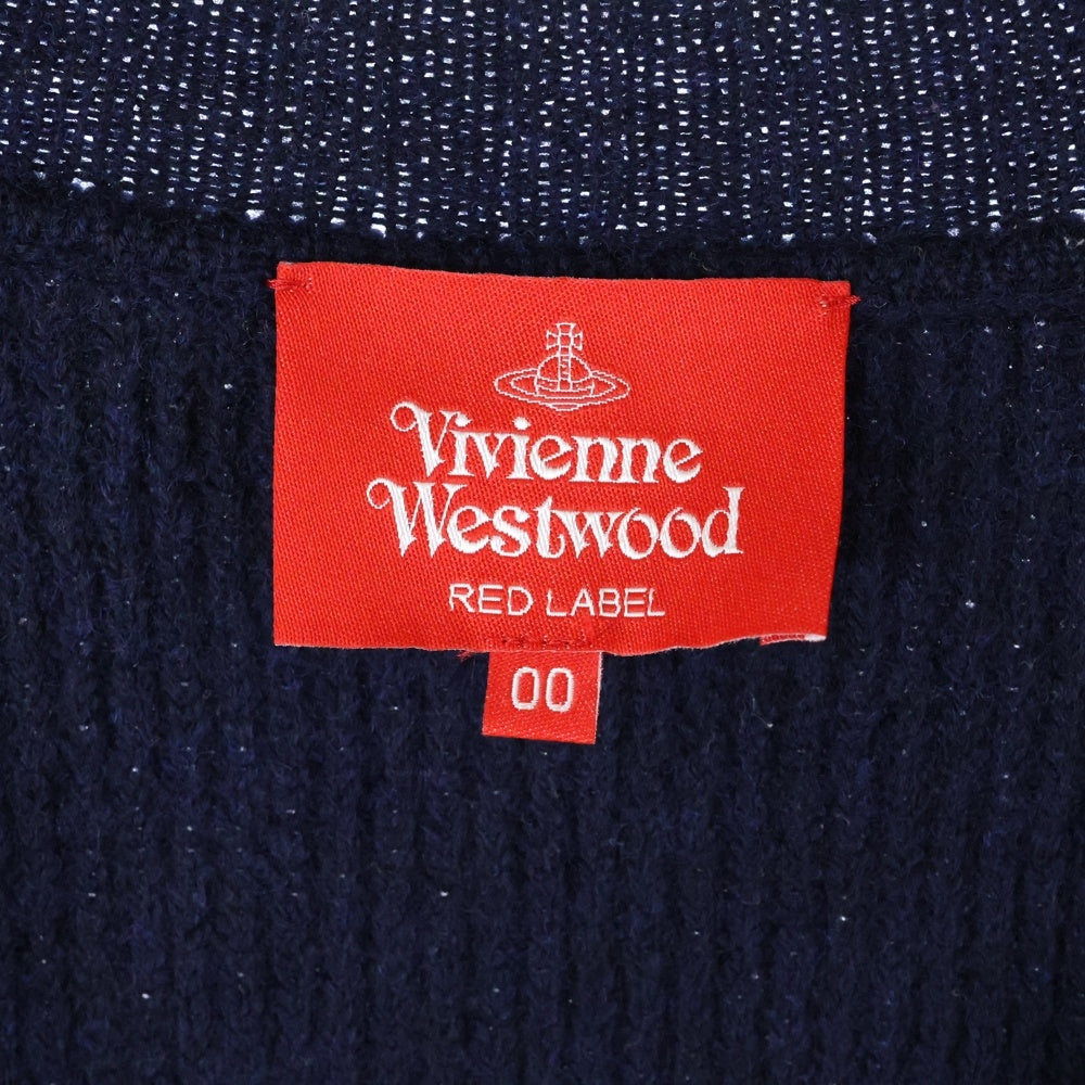 Vivienne Westwood Red Label(ヴィヴィアンウエストウッドレッドレーベル) オーブ エンブロイダリー ニットカーディガン ネイビー 17-12-122011 レディース