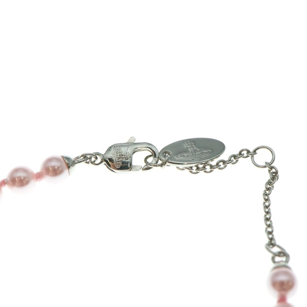 Vivienne Westwood(ヴィヴィアンウエストウッド) Olympia Pearl オーブ ロゴ オリンピア パール ネックレス ピンク レディース