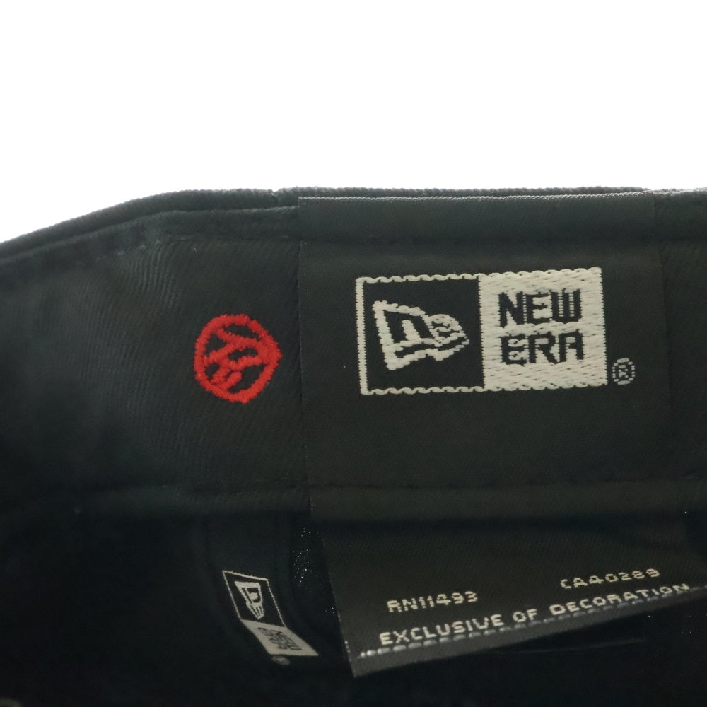 Yohji Yamamoto POUR HOMME(ヨウジヤマモト プールオム) ×NEW ERA 930CS YY ADDRESS P ニューエラ 9THIRTY ハンドペイントロゴ 6パネルキャップ 帽子 ブラック HE-H82-974