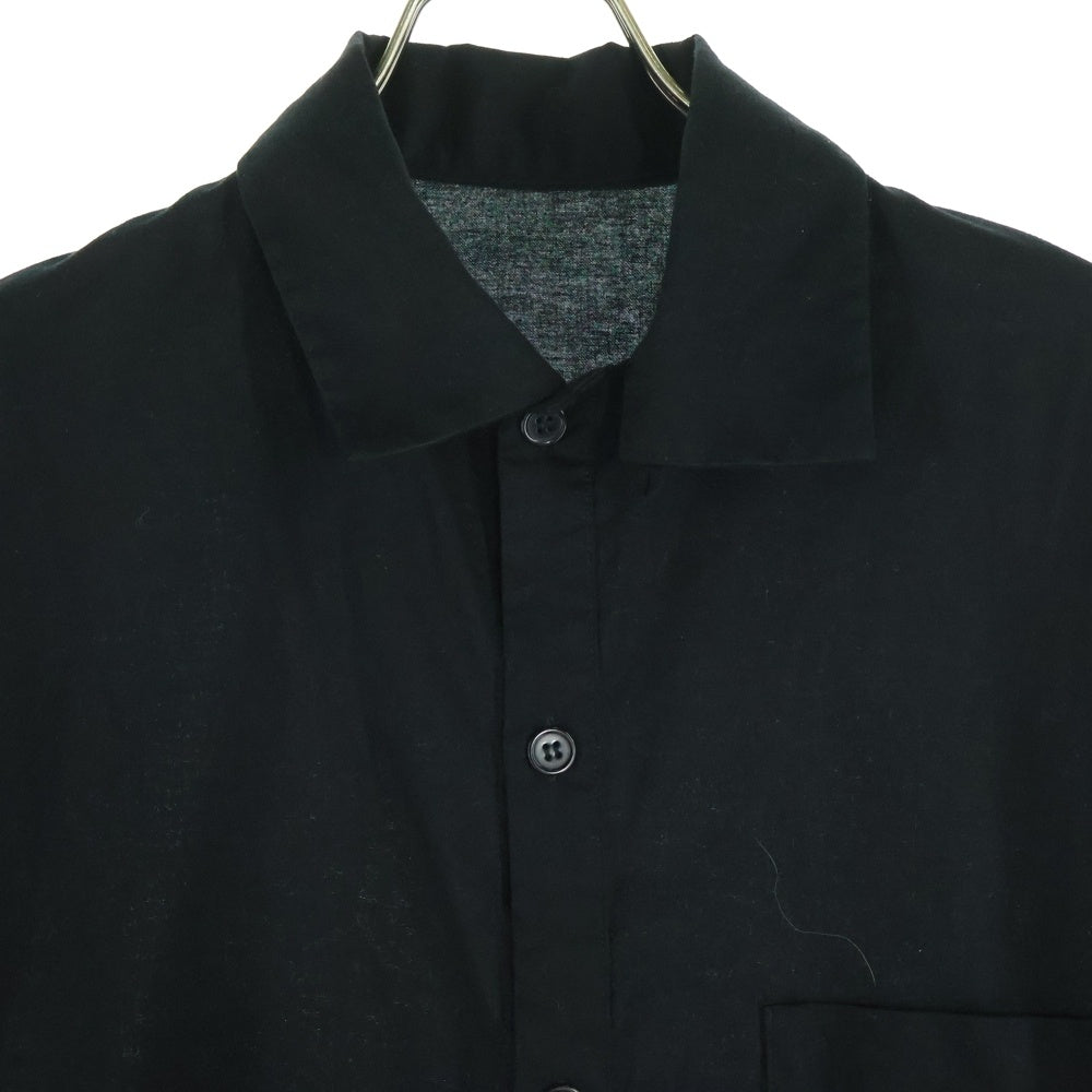 Y's(ワイズ) BORN PRODUCT THIN COTTON TWILL OVERSIZED LONGSLEEVE SHIRT コットンツイル オーバーサイズ 長袖シャツ ブラック レディース YY-B82-003