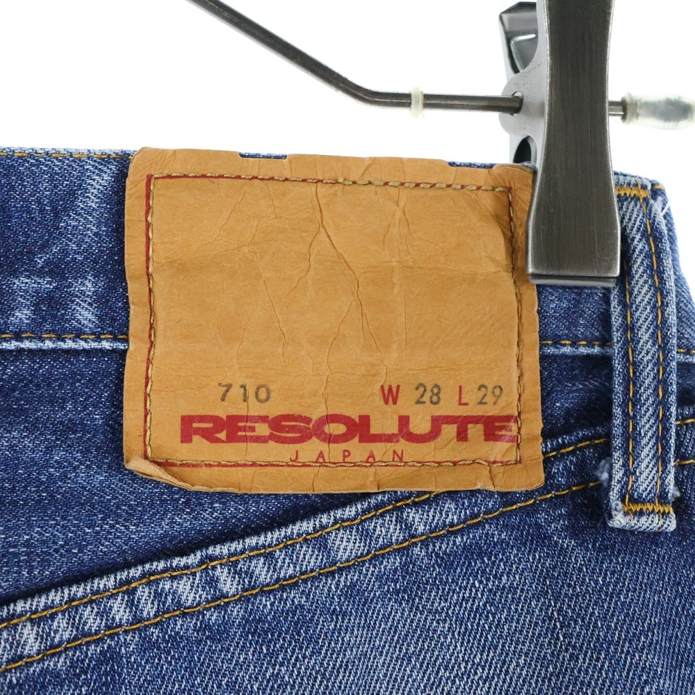 RESOLUTE(リゾルト) 日本製 710 セルビッチ ボタンフライ デニムパンツ インディゴ