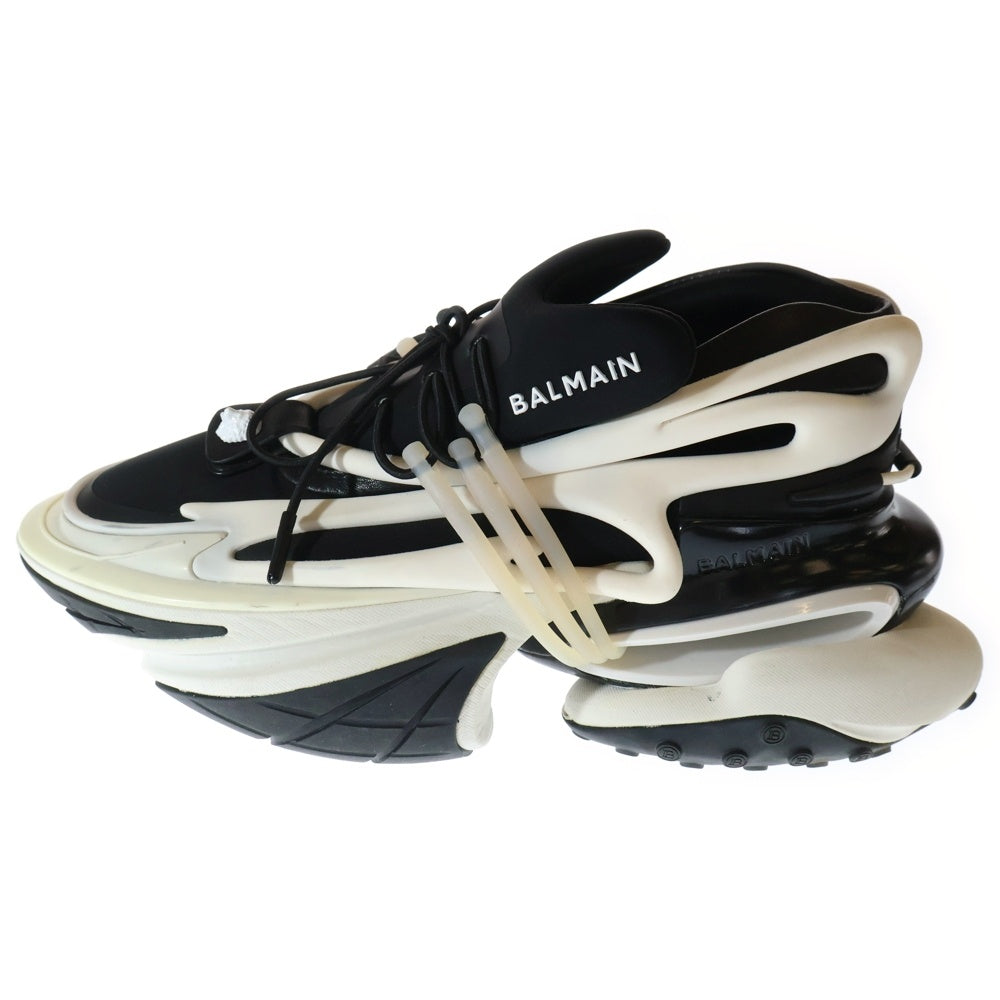 BALMAIN(バルマン) UNICORN ネオプレン ユニコーン レースアップ ローカット スニーカー ホワイト/ブラック BM1VJ309KNOC