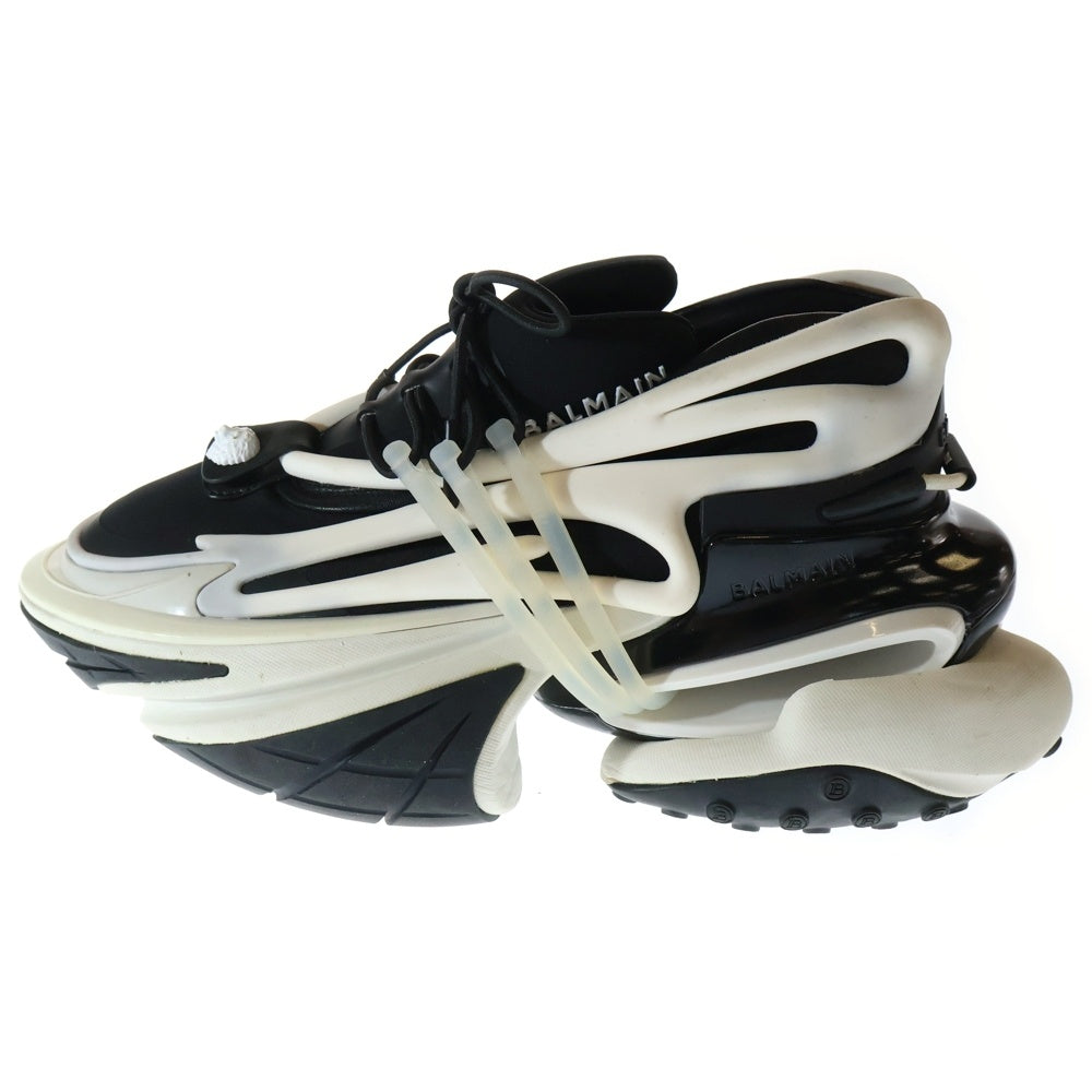 BALMAIN(バルマン) UNICORN ネオプレン ユニコーン レースアップ ローカット スニーカー レディース ホワイト/ブラック BM1VJ309KNOC