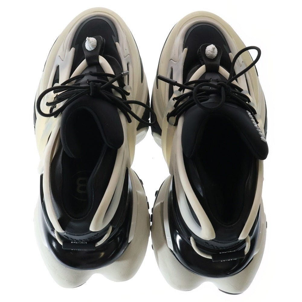 BALMAIN(バルマン) UNICORN ネオプレン ユニコーン レースアップ ローカット スニーカー レディース ホワイト/ブラック BM1VJ309KNOC