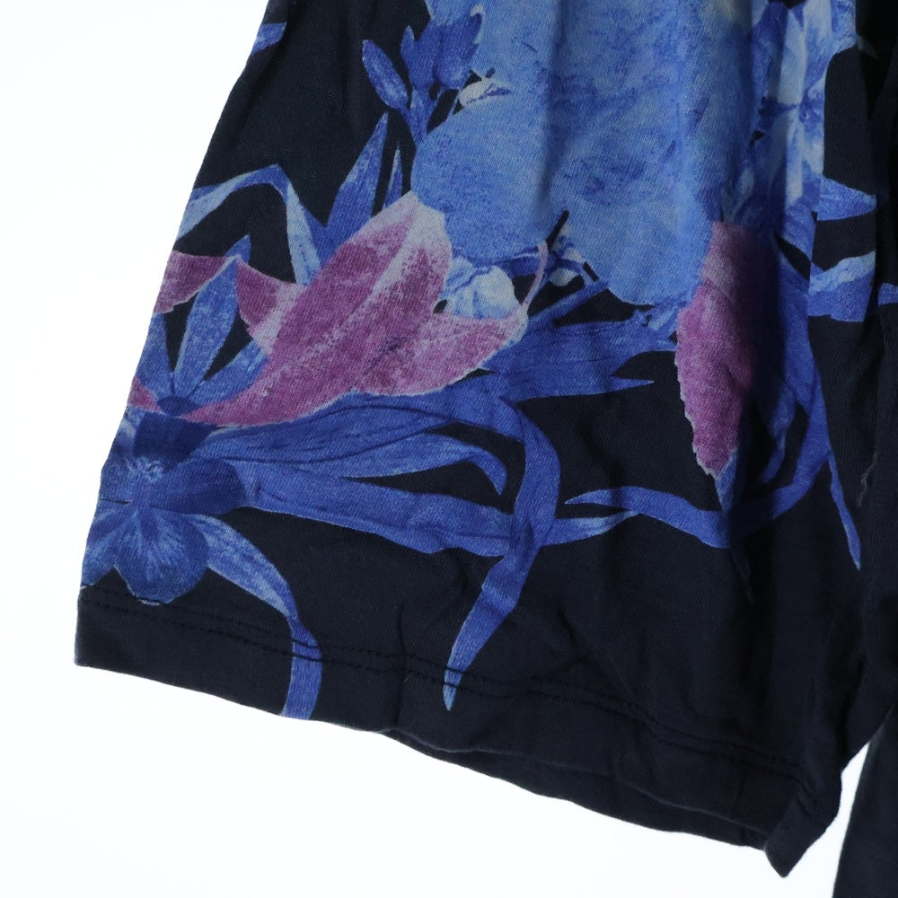 Desigual(デシグアル) 花柄 クルーネック半袖Tシャツ カットソー レディース ブラック/ブルー 20WWTK51