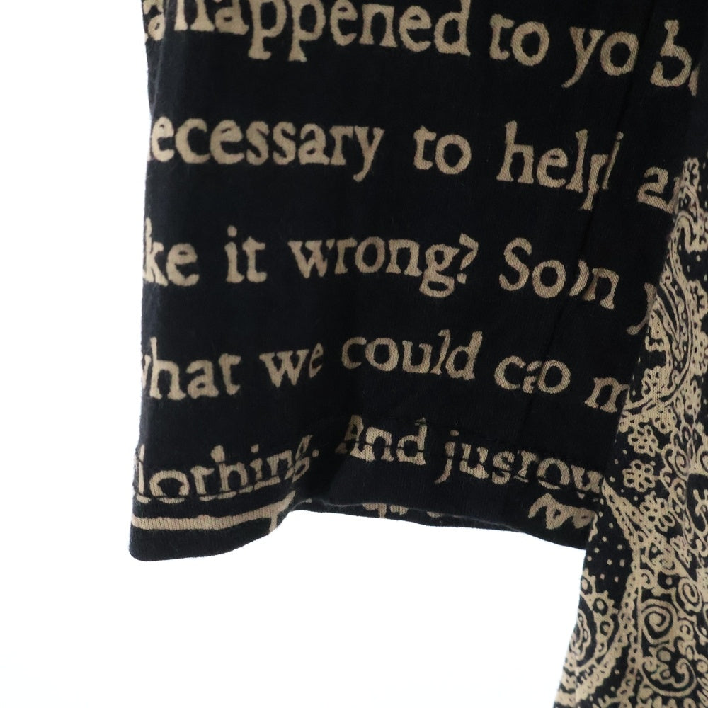 Desigual(デシグアル) 総柄 Vネック 長袖ワンピース ドレス レディース ブラック/レッド 57V21B8