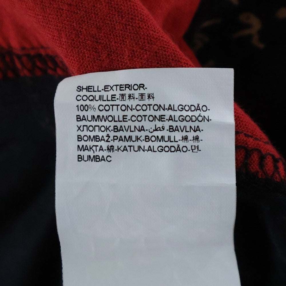 Desigual(デシグアル) 総柄 Vネック 長袖ワンピース ドレス レディース ブラック/レッド 57V21B8