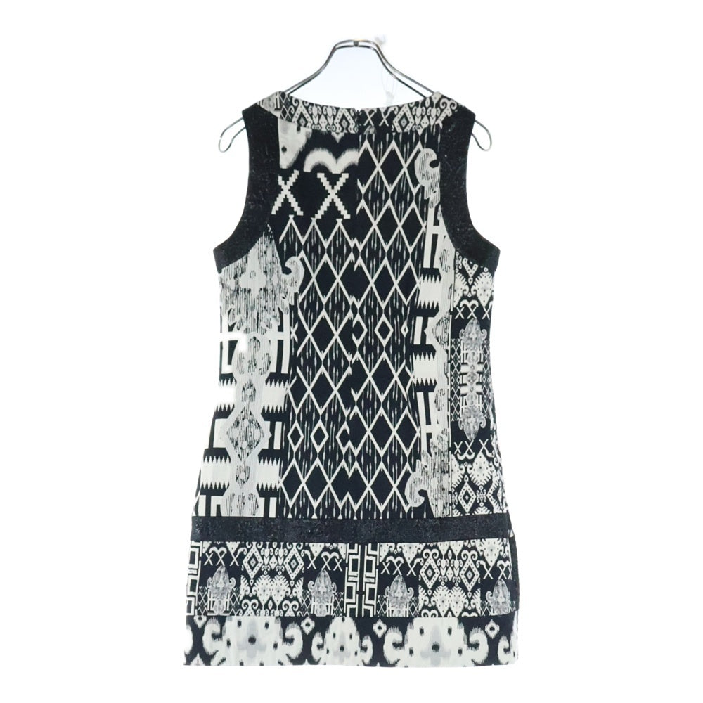 Desigual(デシグアル) 総柄 ノースリーブワンピース ドレス レディース ブラック/ホワイト 36V2873