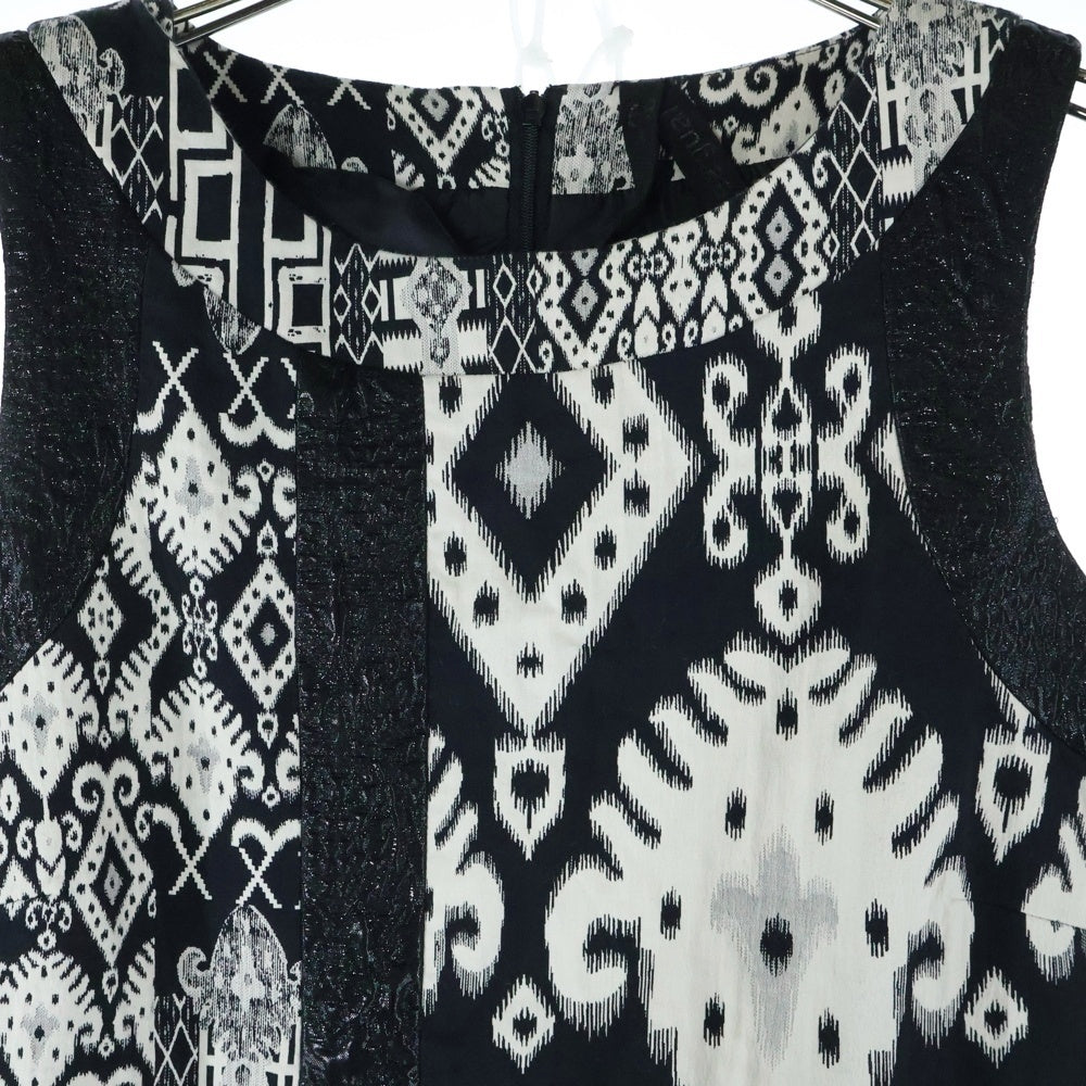 Desigual(デシグアル) 総柄 ノースリーブワンピース ドレス レディース ブラック/ホワイト 36V2873
