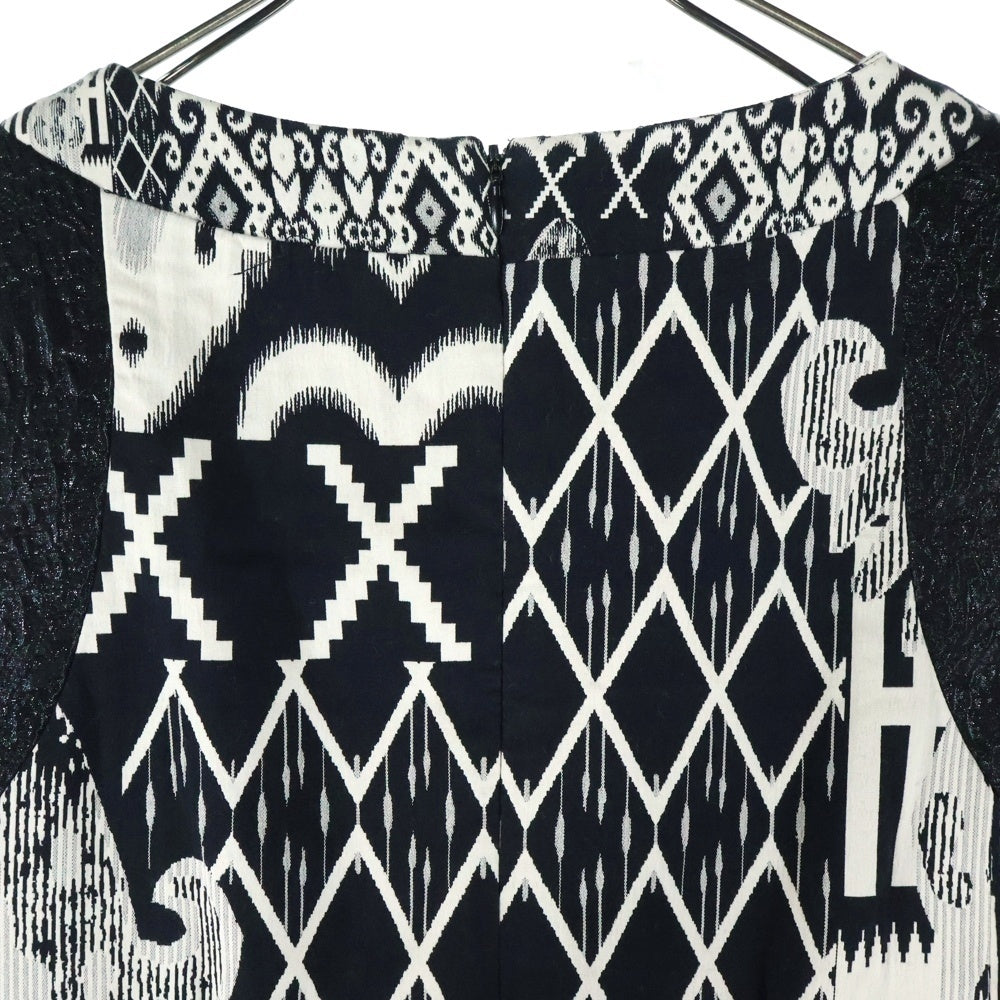 Desigual(デシグアル) 総柄 ノースリーブワンピース ドレス レディース ブラック/ホワイト 36V2873