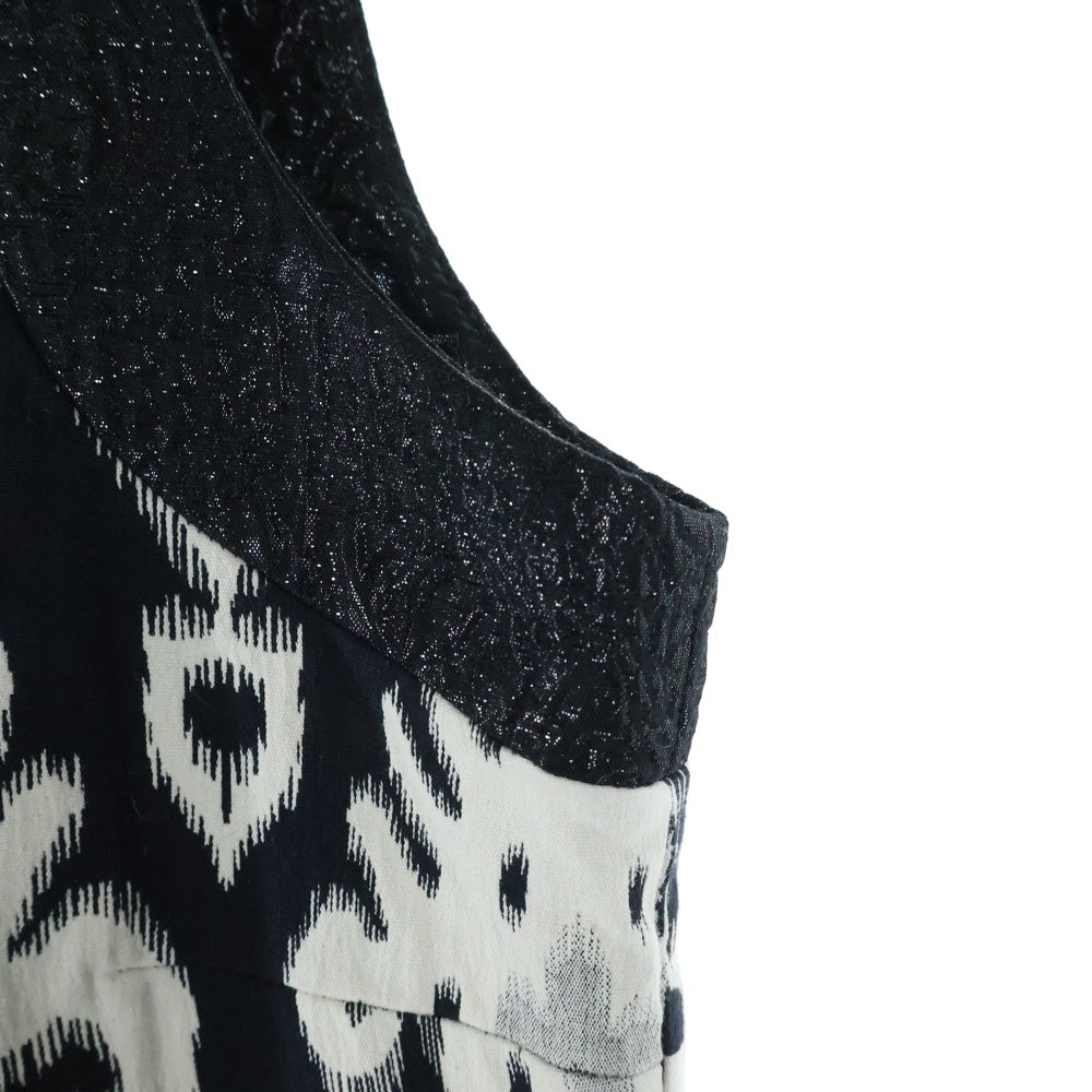 Desigual(デシグアル) 総柄 ノースリーブワンピース ドレス レディース ブラック/ホワイト 36V2873