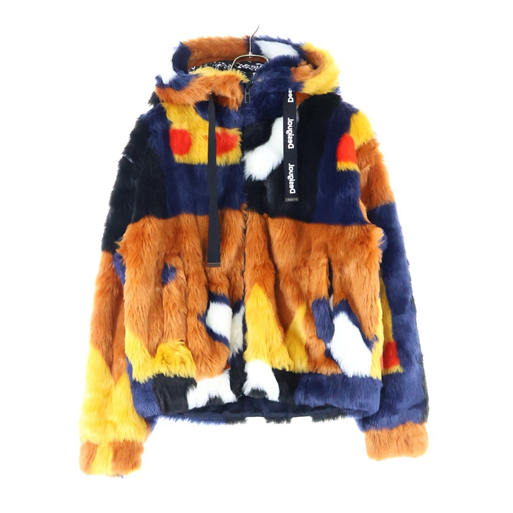 Desigual(デシグアル) グラデーション ジップアップフーデッドファーパーカー フーディー マルチカラー 22WWEWB2