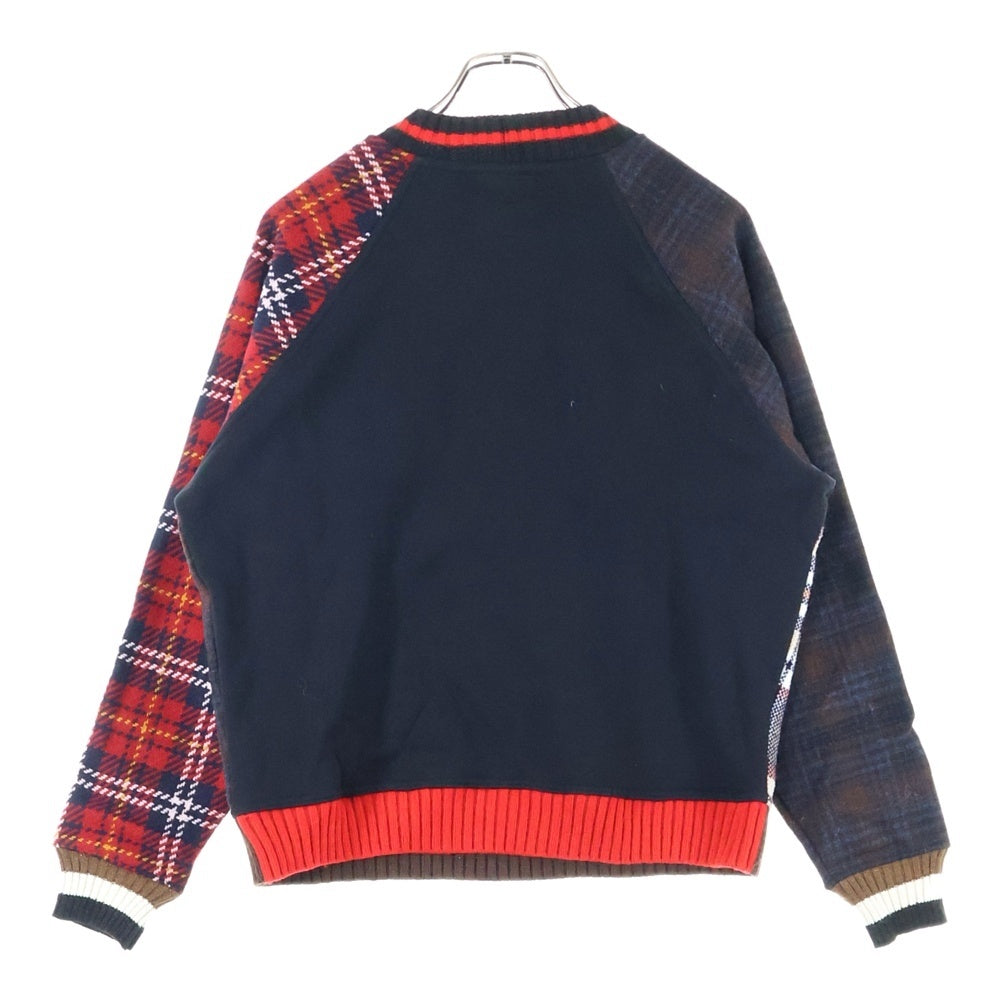 Desigual(デシグアル) チェック柄 1ポケット クルーネックニットセーター レディース マルチカラー 22WWSK04