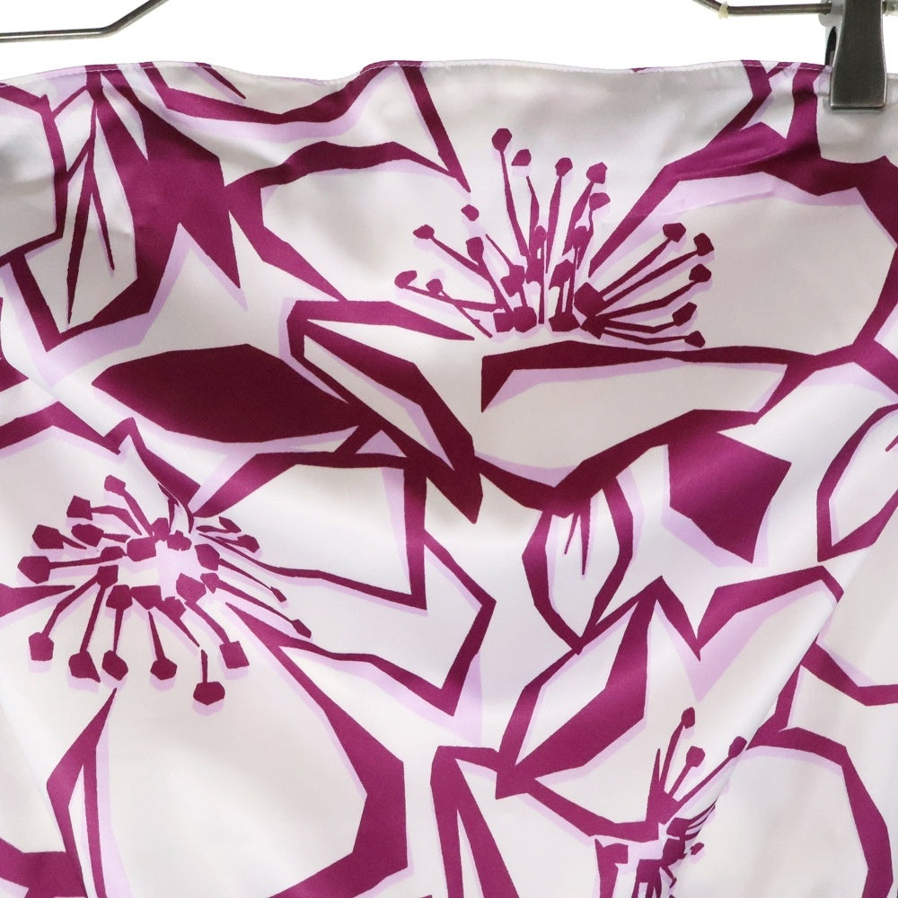 NO BRAND(ノーブランド) CDEC COUP DE CHANCE (クードシャンス) 花柄 ロングスカート レディース ホワイト/レッド