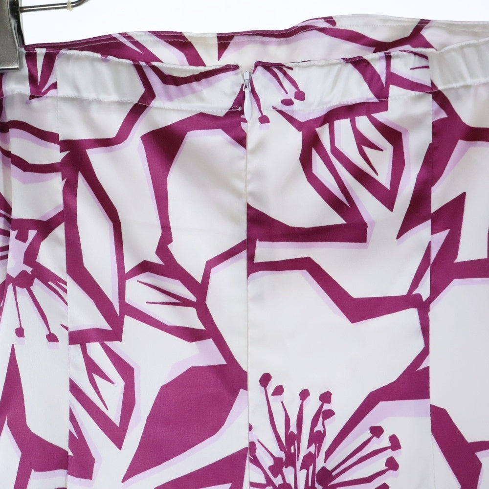 NO BRAND(ノーブランド) CDEC COUP DE CHANCE (クードシャンス) 花柄 ロングスカート レディース ホワイト/レッド