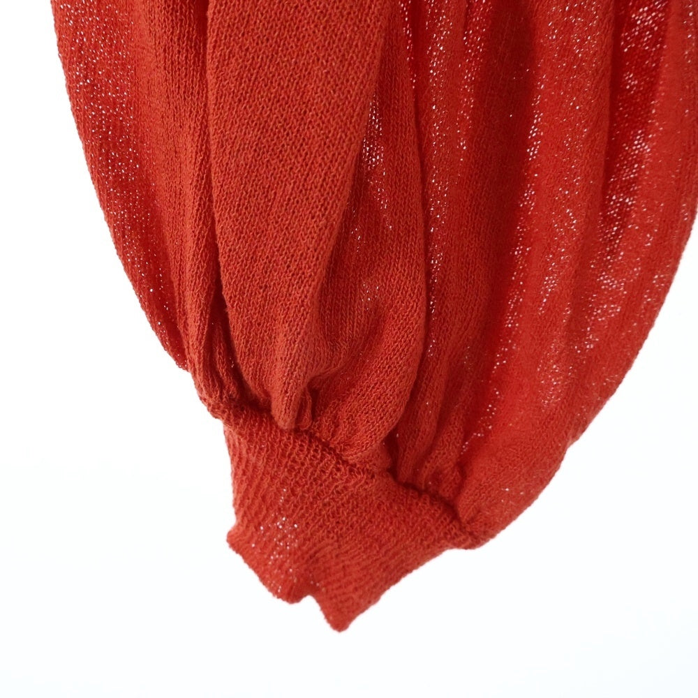 NO BRAND(ノーブランド) E HYPHEN WORLD GALLERY (イーハイフンワールドギャラリー) レーヨン ニットカーディガン レッド レディース 2B92L2D0420