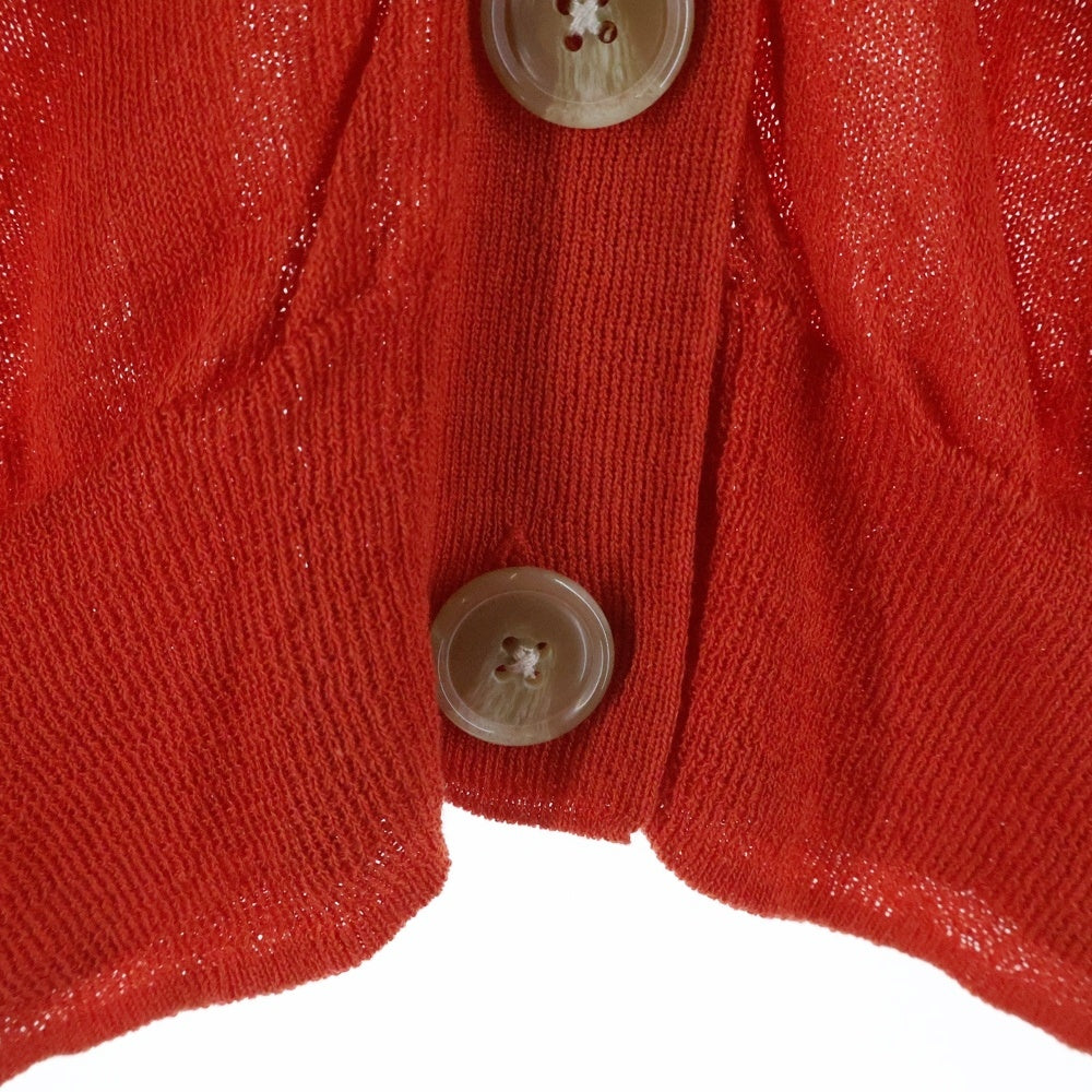 NO BRAND(ノーブランド) E HYPHEN WORLD GALLERY (イーハイフンワールドギャラリー) レーヨン ニットカーディガン レッド レディース 2B92L2D0420