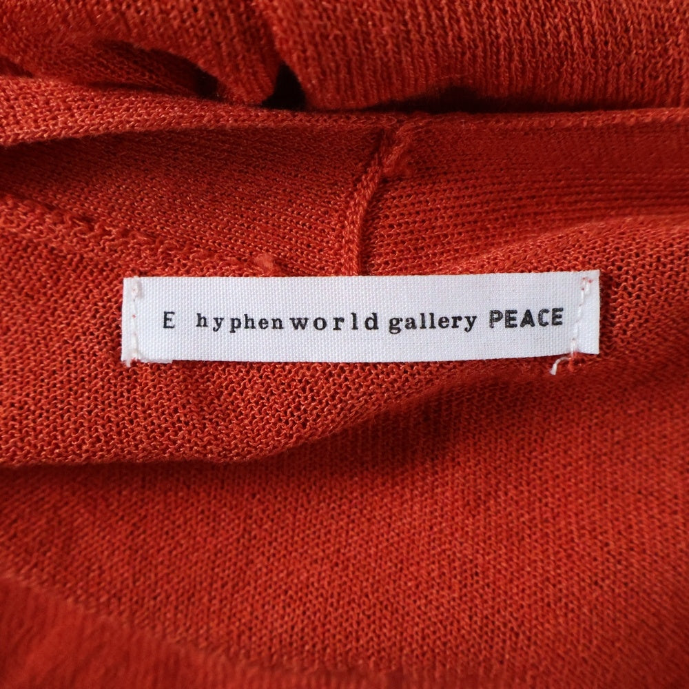 NO BRAND(ノーブランド) E HYPHEN WORLD GALLERY (イーハイフンワールドギャラリー) レーヨン ニットカーディガン レッド レディース 2B92L2D0420