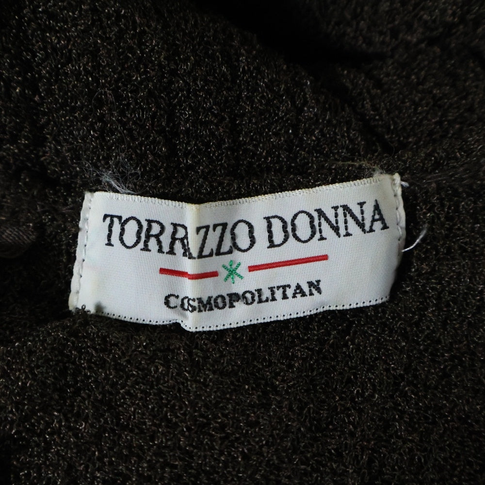 NO BRAND(ノーブランド) TORRAZZO DONNA (トラッゾドンナ) ノースリーブ ワンピース ドレス レディース ブラウン 654711