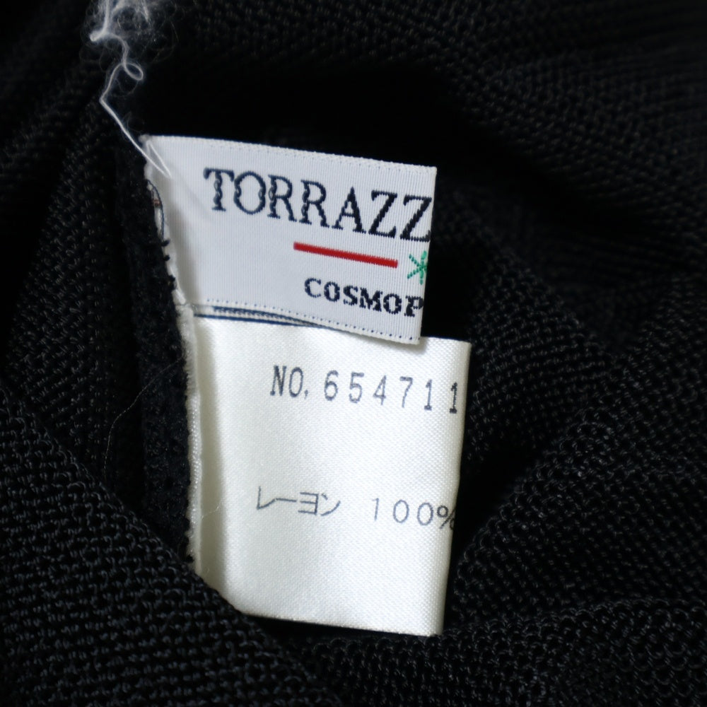NO BRAND(ノーブランド) TORRAZZO DONNA (トラッゾドンナ) レーヨン ノースリーブワンピース ドレス レディース ブラック 654711