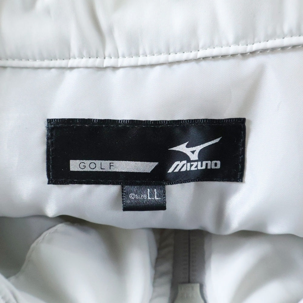 MIZUNO(ミズノ) ロゴ刺繍 サイド切り替え ジップアップジャケット ホワイト/ブラック A87JF-390