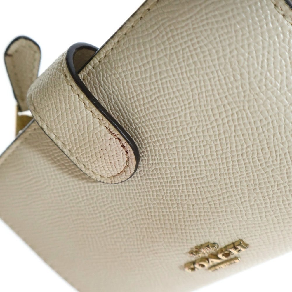 COACH(コーチ) 二つ折り財布 コンパクトレザーウォレット ホワイト レディース F54010