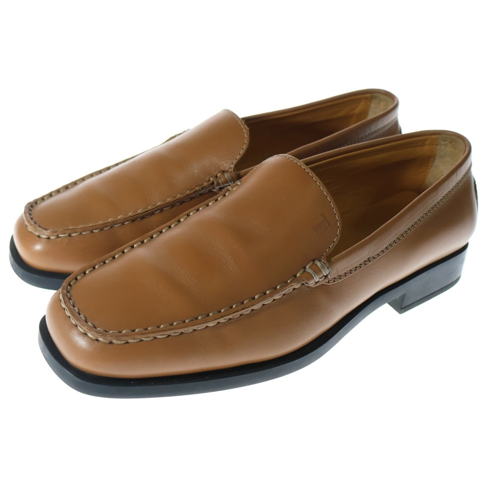 TOD'S(トッズ) ロゴ刻印 レザーローファー ドライビングシューズ レディース ブラウン