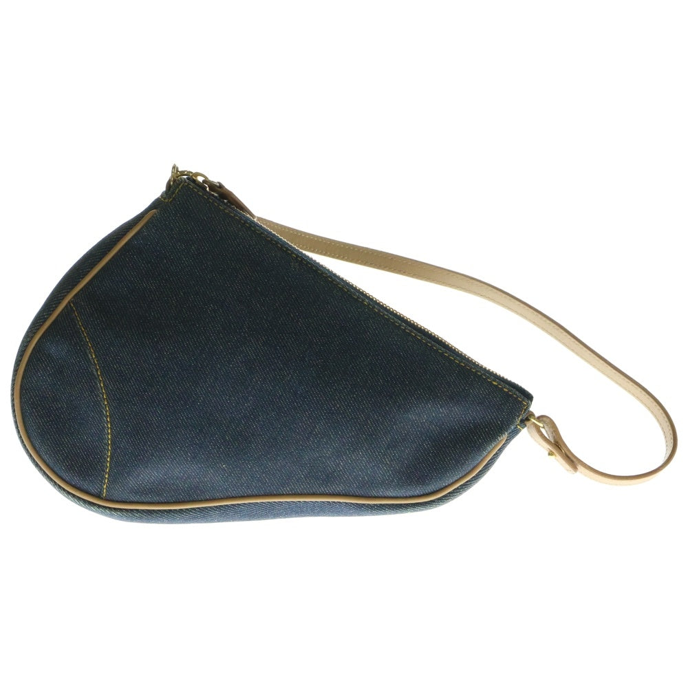Christian Dior(クリスチャンディオール) PRE-OWNED プレ オウンド デニム サドル ポシェット ショルダーバッグ レディース インディゴ MC0071
