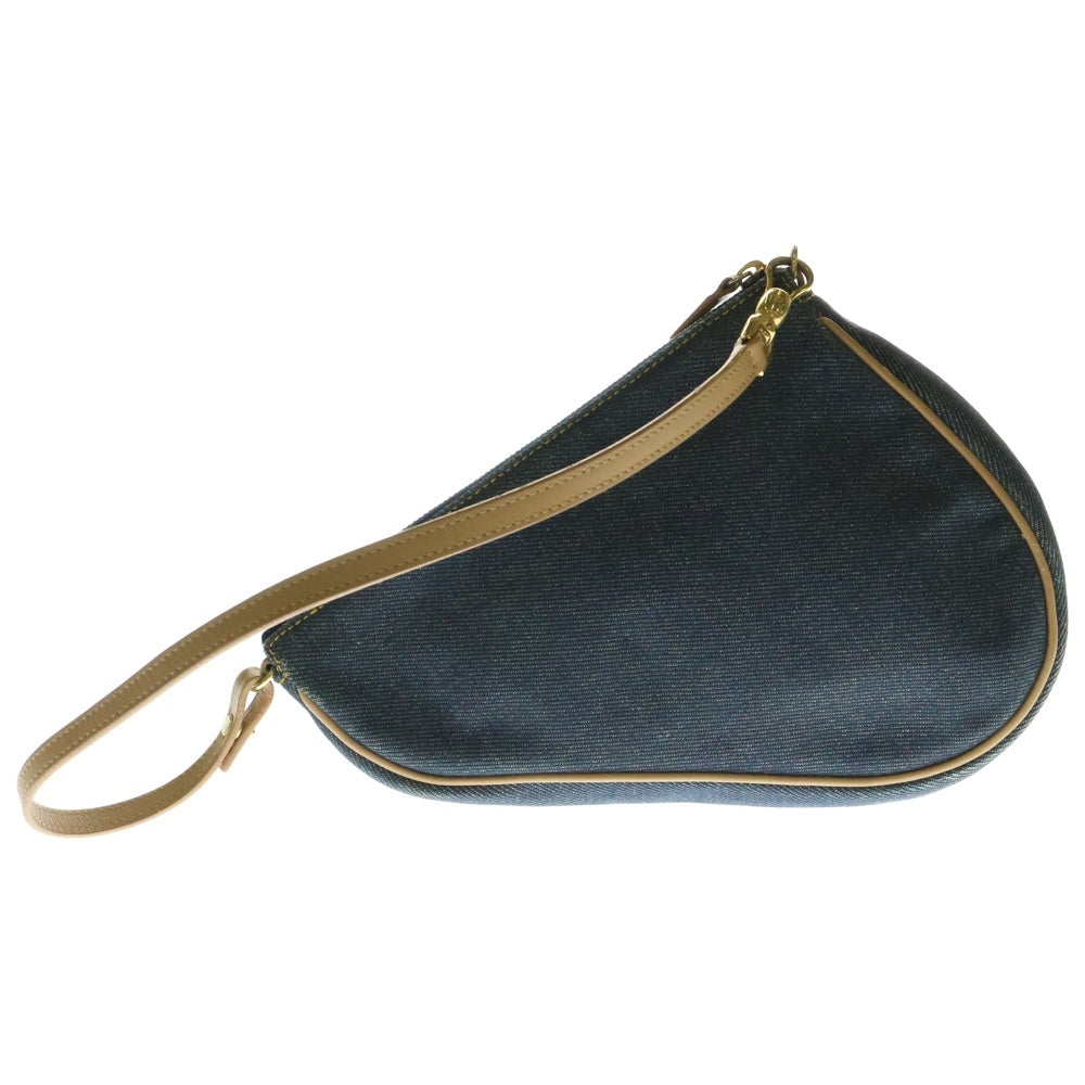 Christian Dior(クリスチャンディオール) PRE-OWNED プレ オウンド デニム サドル ポシェット ショルダーバッグ レディース インディゴ MC0071