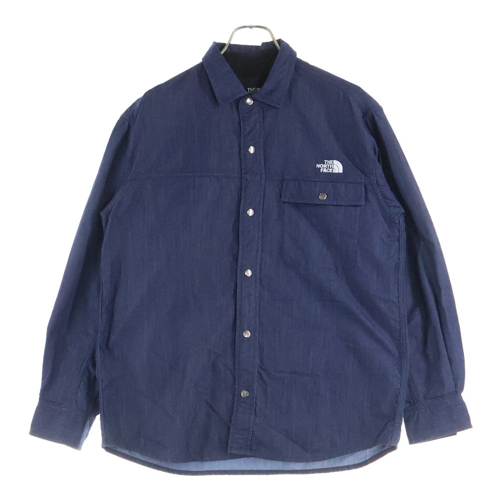 THE NORTH FACE(ザノースフェイス) L/S NYLON DENIM NUPTSE SHIRT ナイロンデニム ヌプシ 長袖シャツ インディゴ NR72130