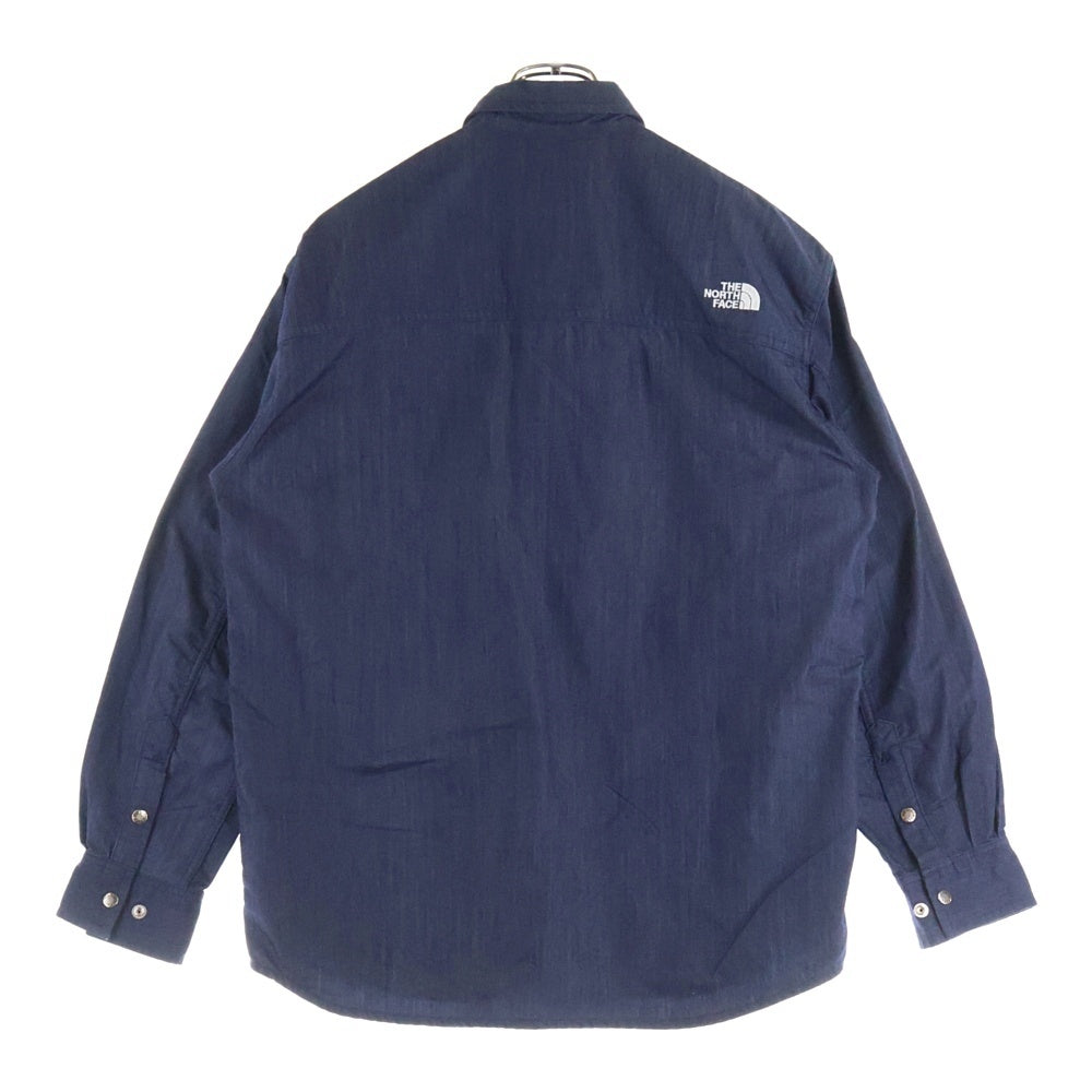 THE NORTH FACE(ザノースフェイス) L/S NYLON DENIM NUPTSE SHIRT ナイロンデニム ヌプシ 長袖シャツ インディゴ NR72130