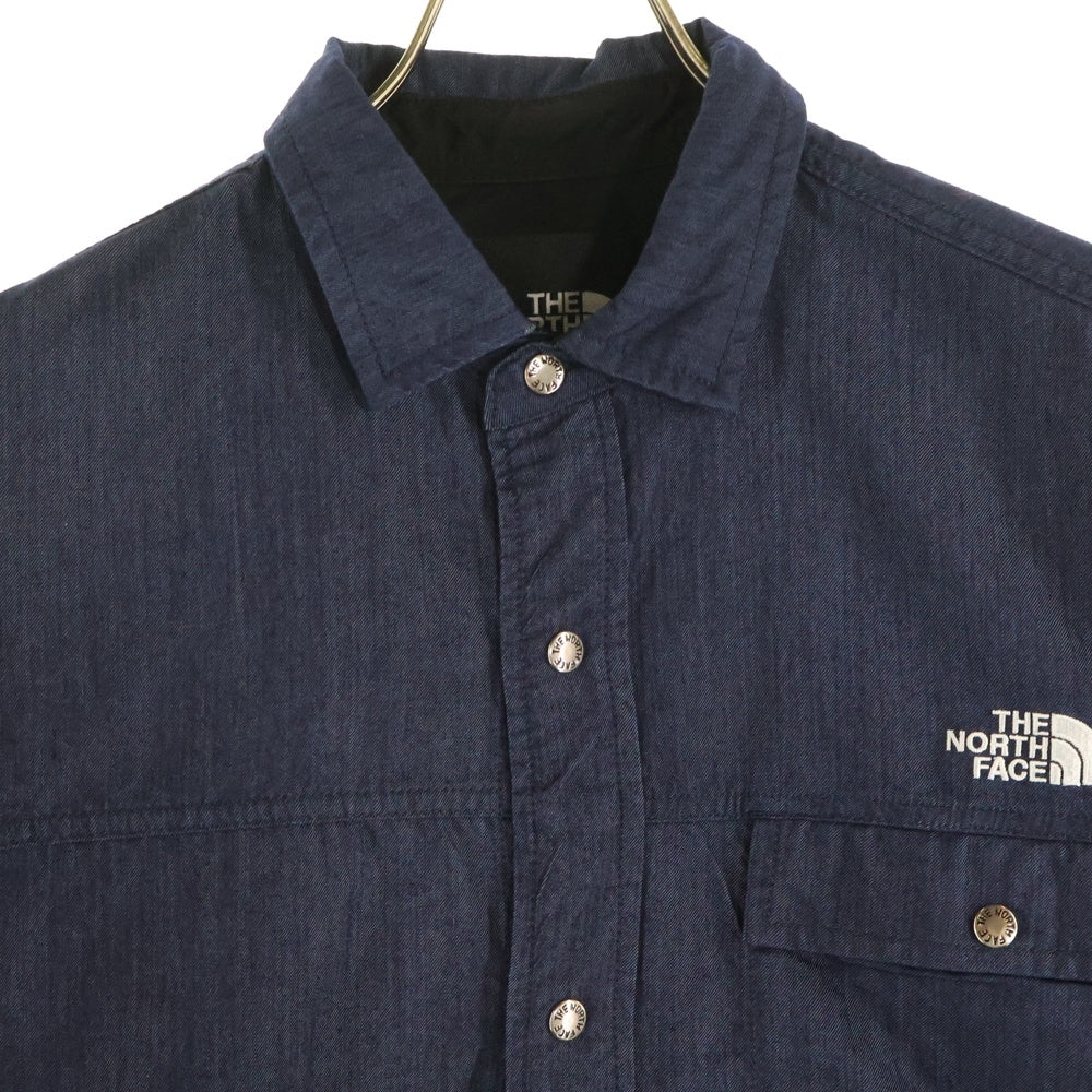THE NORTH FACE(ザノースフェイス) L/S NYLON DENIM NUPTSE SHIRT ナイロンデニム ヌプシ 長袖シャツ インディゴ NR72130