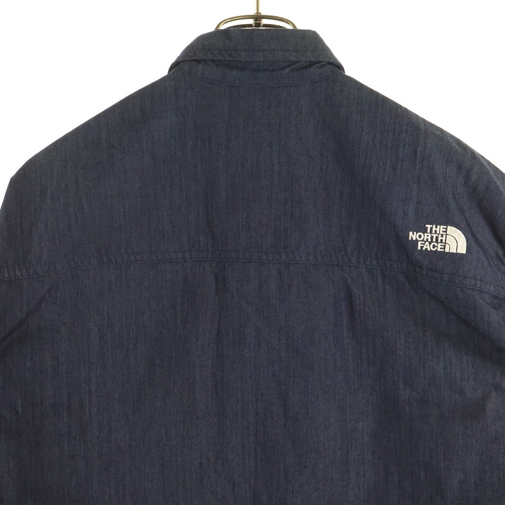 THE NORTH FACE(ザノースフェイス) L/S NYLON DENIM NUPTSE SHIRT ナイロンデニム ヌプシ 長袖シャツ インディゴ NR72130