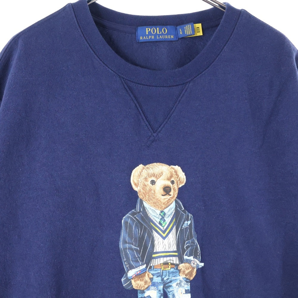 POLO RALPH LAUREN(ポロラルフローレン) POLO BEAR ポロベアー フロントプリント スウェット ネイビー