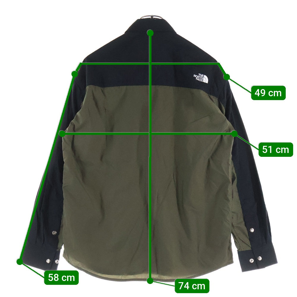 THE NORTH FACE(ザノースフェイス) L/S NUPTSE SHIRT ヌプシ 長袖シャツ カーキ NR11961