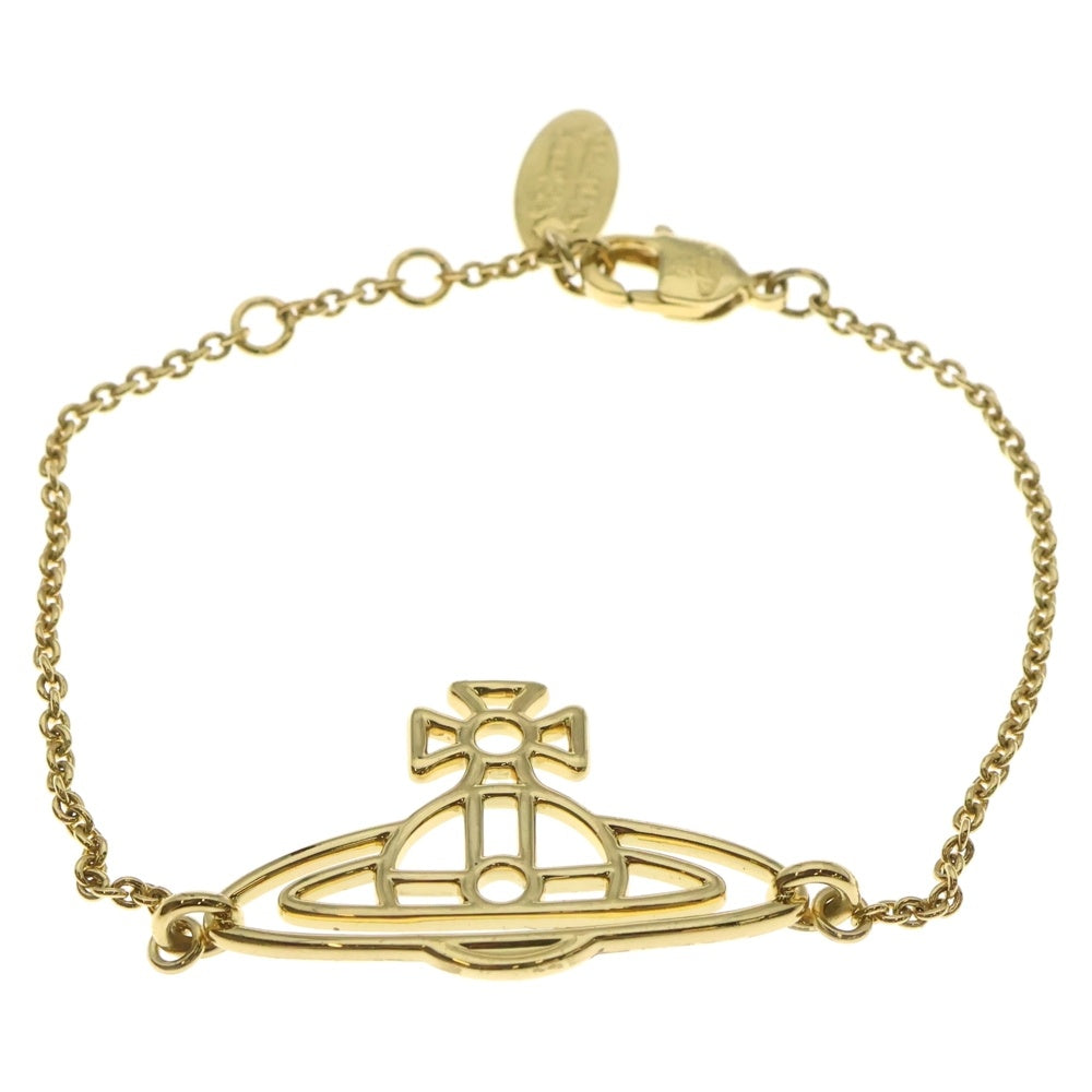 Vivienne Westwood(ヴィヴィアンウエストウッド) THIN LINES FLAT ORB シンライン フラット オーブ ブレスレット ゴールド 61020139
