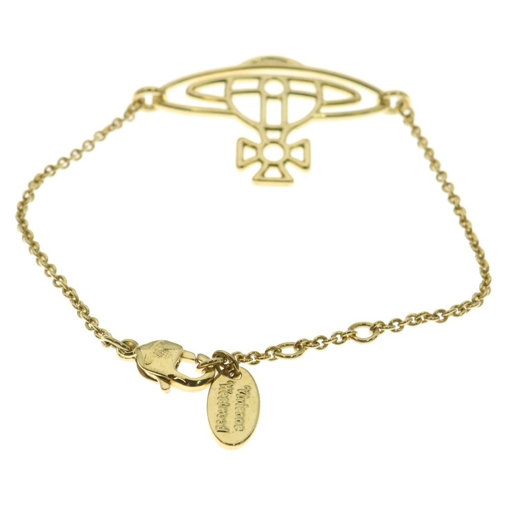 Vivienne Westwood(ヴィヴィアンウエストウッド) THIN LINES FLAT ORB シンライン フラット オーブ ブレスレット ゴールド 61020139