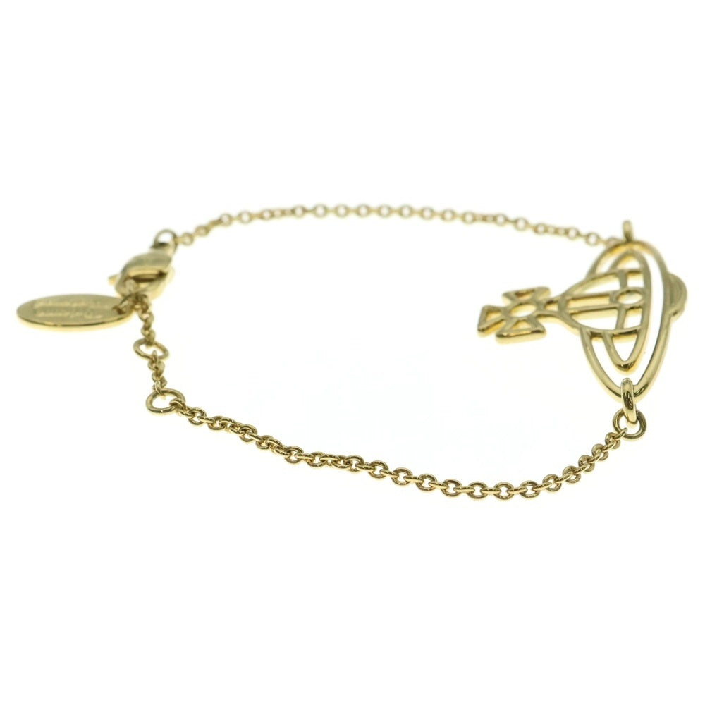 Vivienne Westwood(ヴィヴィアンウエストウッド) THIN LINES FLAT ORB シンライン フラット オーブ ブレスレット ゴールド 61020139