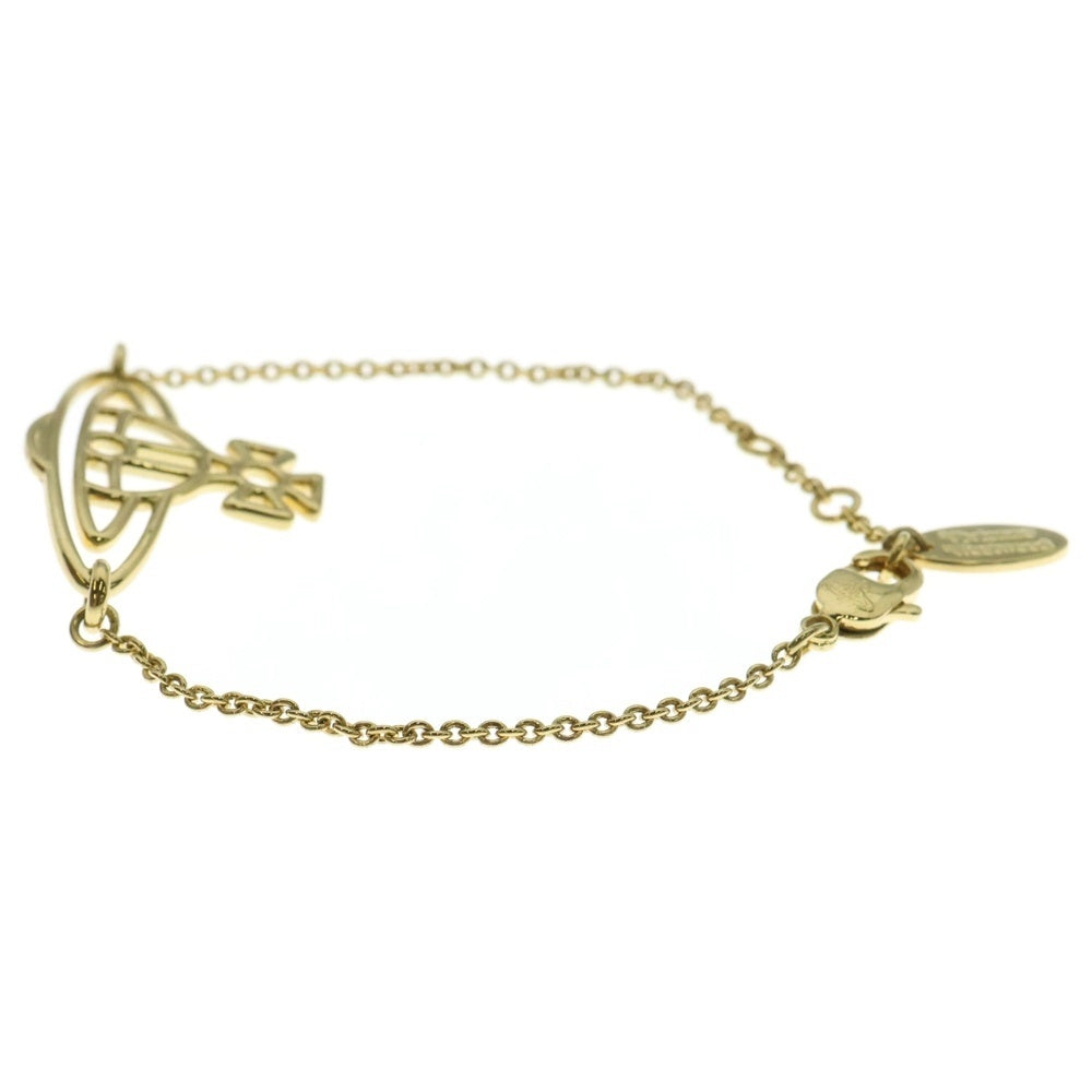 Vivienne Westwood(ヴィヴィアンウエストウッド) THIN LINES FLAT ORB シンライン フラット オーブ ブレスレット ゴールド 61020139
