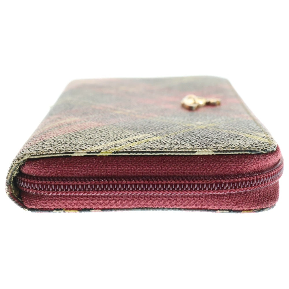 Vivienne Westwood(ヴィヴィアンウエストウッド) タータンチェック柄 ロゴデザインモチーフ ロングウオレット 財布 マルチ