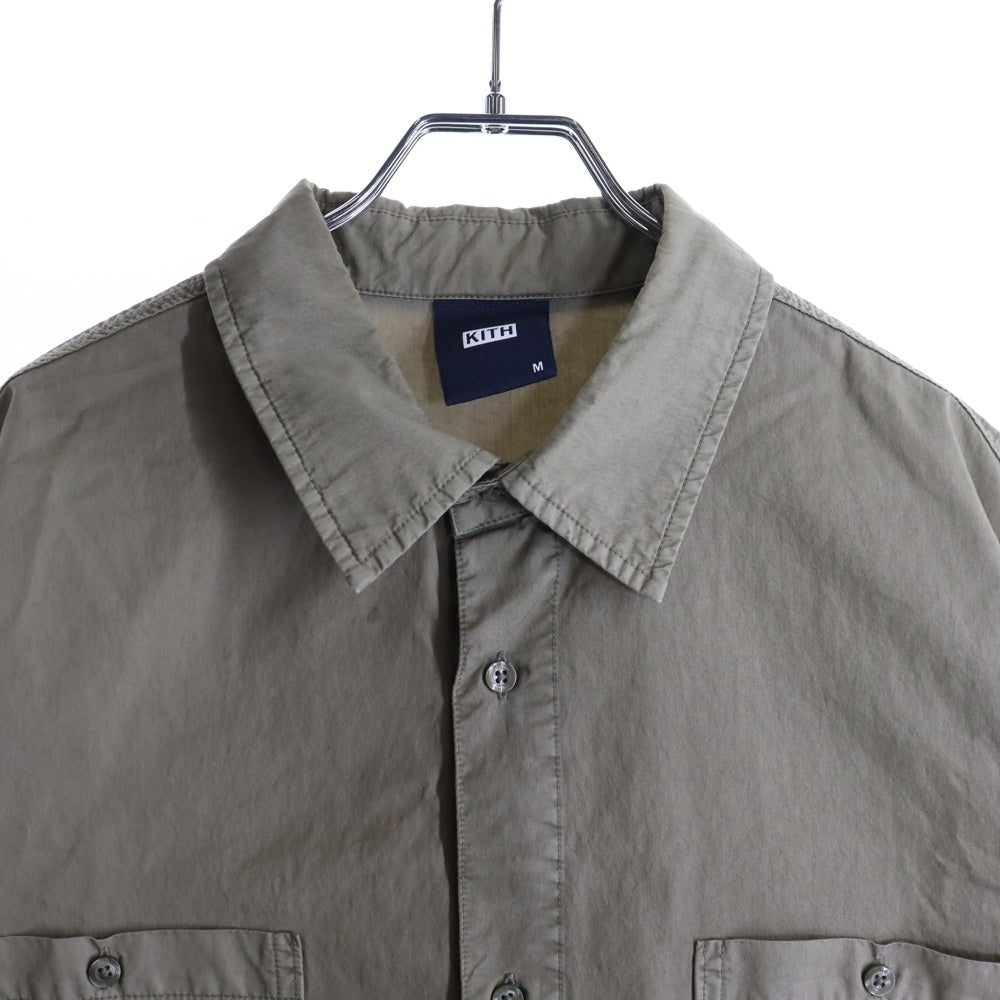 KITH(キス) 23SS Washed Apollo Shirt ウォッシュド アポロ 半袖シャツ ベージュ 23-051-060-0006-2-0