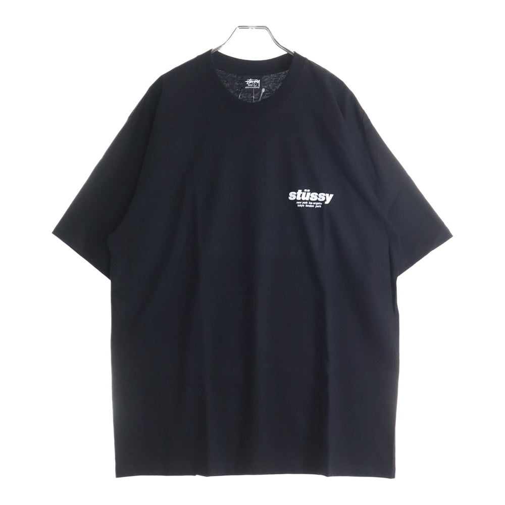 STUSSY(ステューシー) 25SS ROLLERS TEE ローラーズ バックプリント 半袖Tシャツ カットソー ブラック 1905160