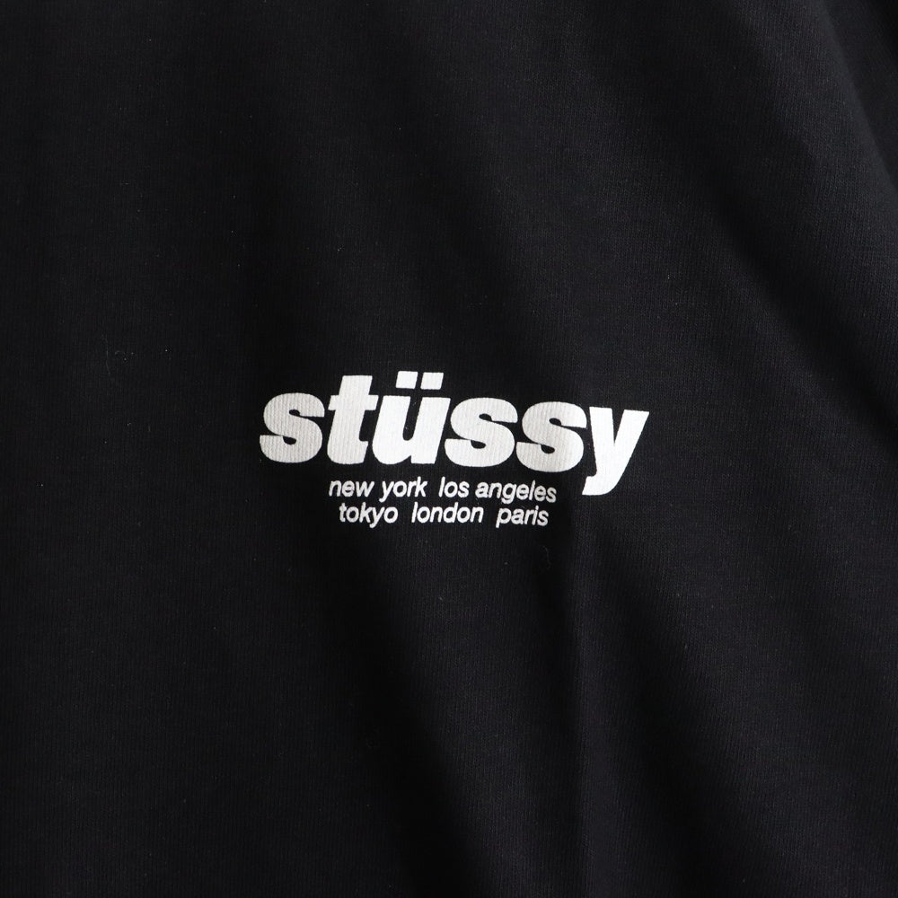 STUSSY(ステューシー) 25SS ROLLERS TEE ローラーズ バックプリント 半袖Tシャツ カットソー ブラック 1905160