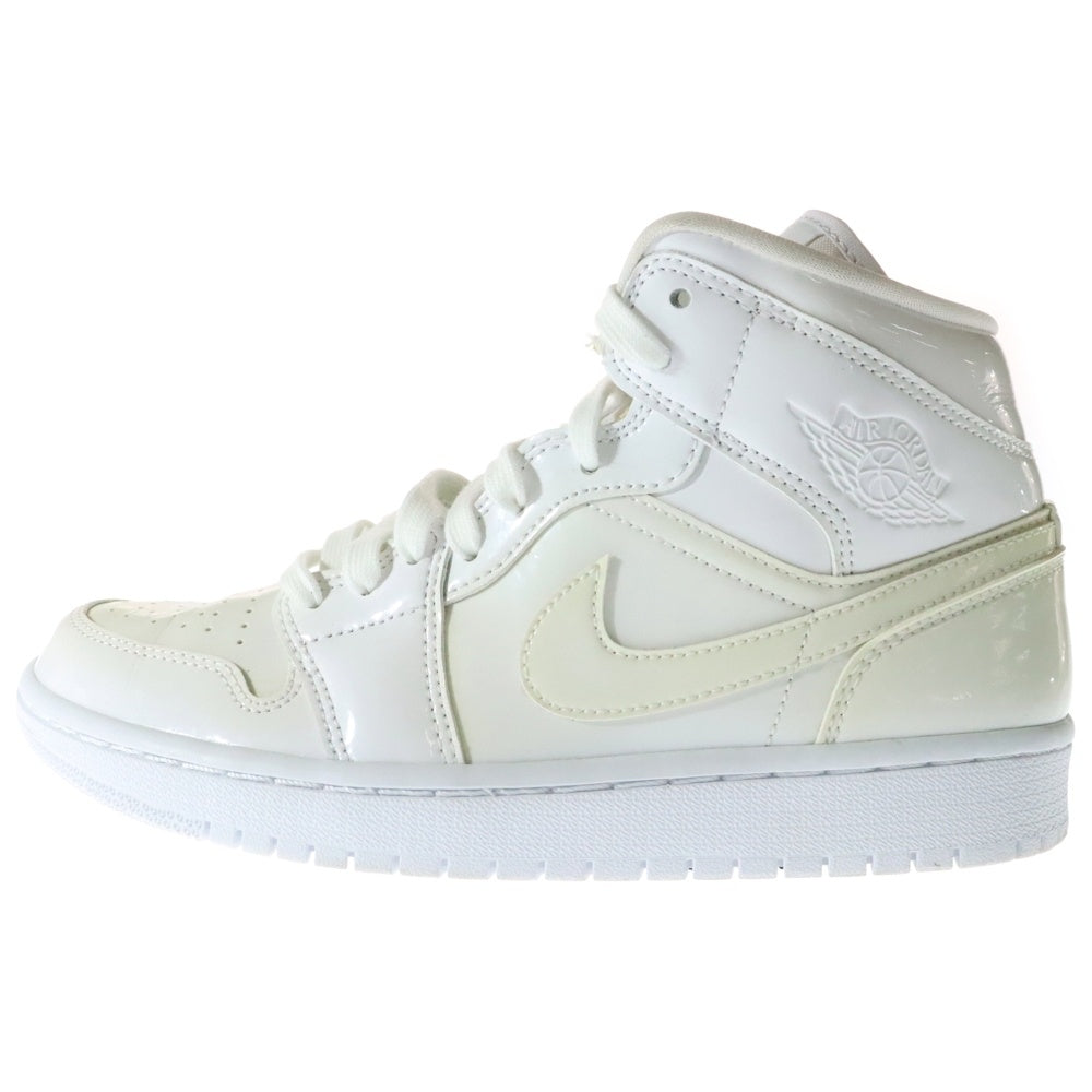 NIKE(ナイキ) WMNS AIR JORDAN 1 MID TRIPLE WHITE ウィメンズ エアージョーダン1 トリプル ホワイト ミッドカットスニーカー レディース ホワイト US8/25cm BQ6472-111