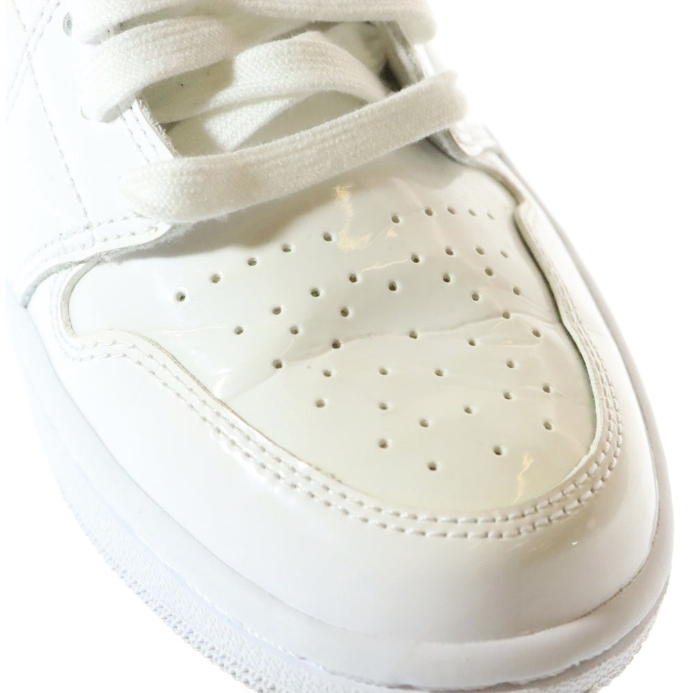 NIKE(ナイキ) WMNS AIR JORDAN 1 MID TRIPLE WHITE ウィメンズ エアージョーダン1 トリプル ホワイト ミッドカットスニーカー レディース ホワイト US8/25cm BQ6472-111