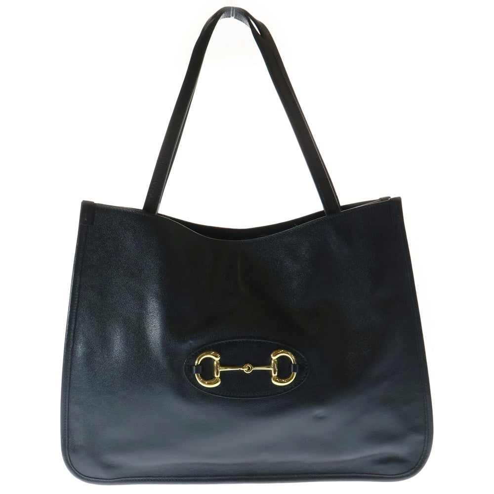 GUCCI(グッチ) ホースビット 1955 レザー トートバッグ ブラック 623694