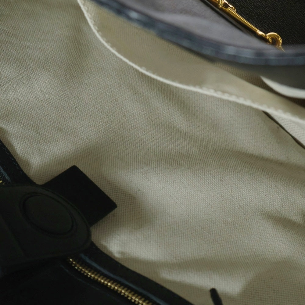 GUCCI(グッチ) ホースビット 1955 レザー トートバッグ ブラック 623694