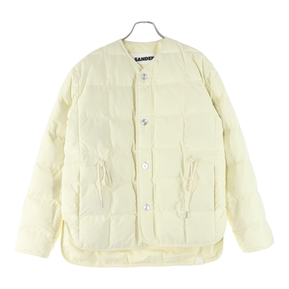 JIL SANDER +(ジルサンダープラス) キルティング ノーカラー ライトダウンジャケット イエロー JPPT440394