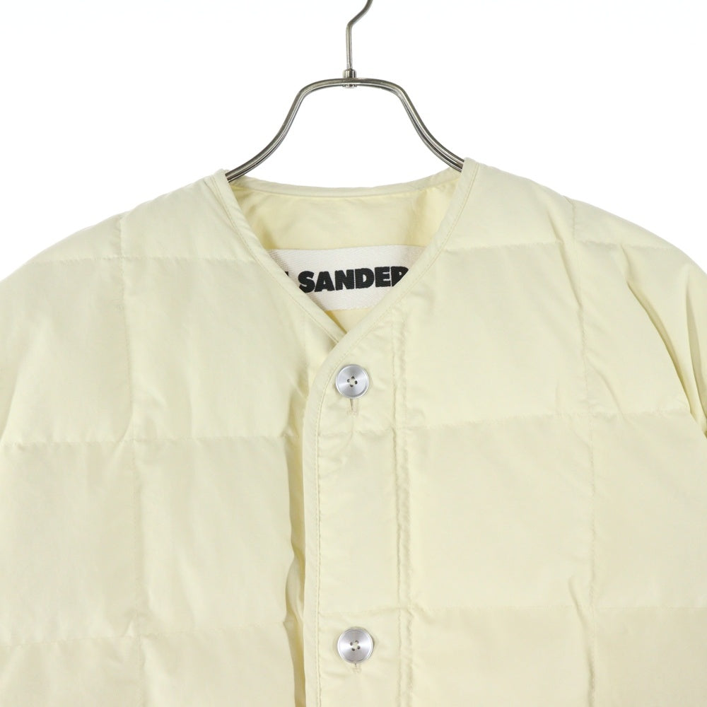 JIL SANDER +(ジルサンダープラス) キルティング ノーカラー ライトダウンジャケット イエロー JPPT440394