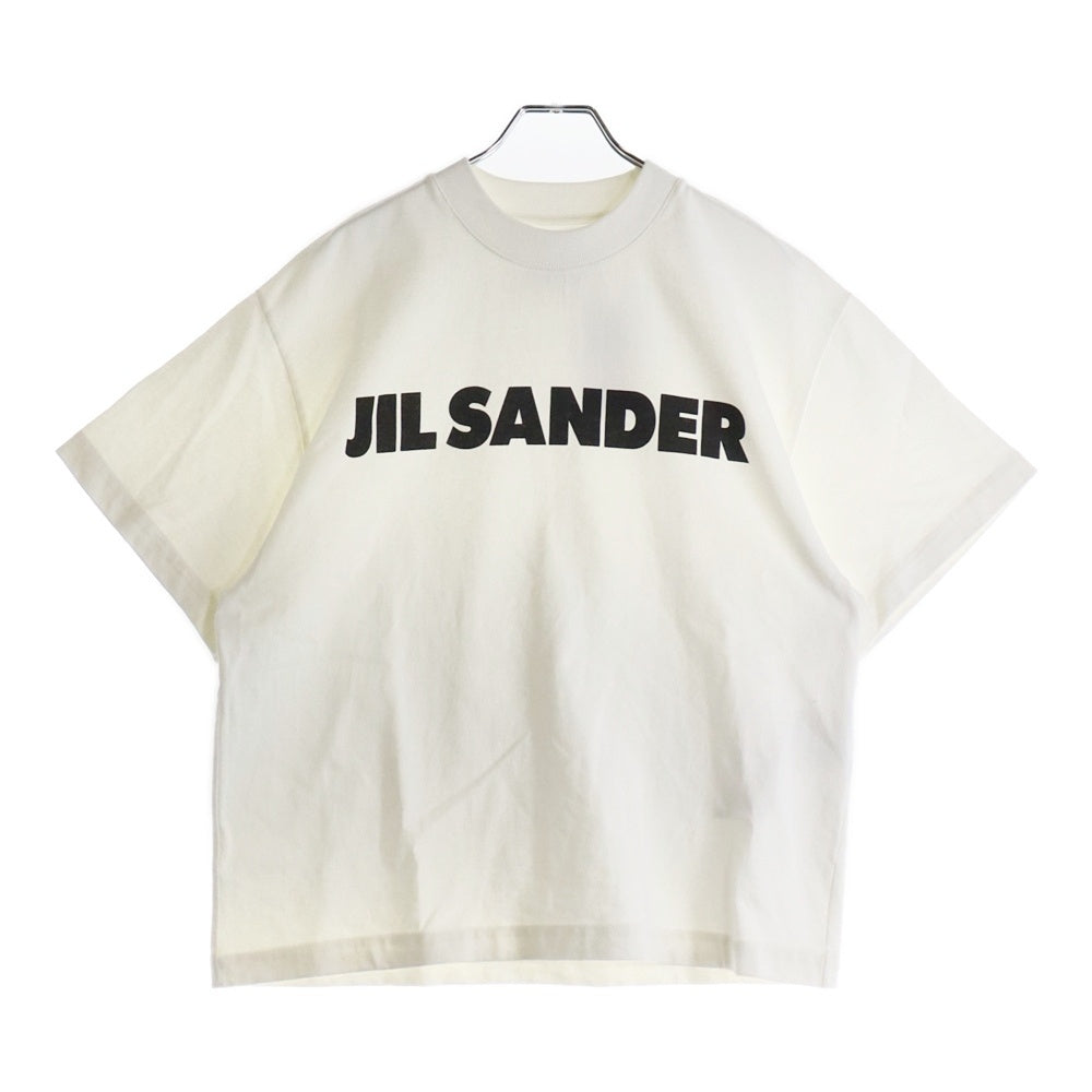 JIL SANDER(ジルサンダー) ドロップショルダー ロゴプリント Tシャツ 半袖カットソー ホワイト JSPS707050